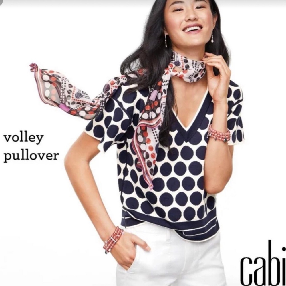Cabi Volley Reversible V-neck Sweater